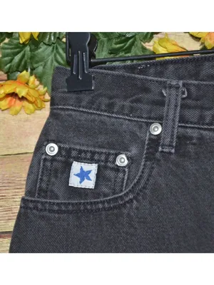 Vintage Rockies Slim Ladies Black Denim Straight Leg Jeans Size 28/7 Long Retro thumbnail 3