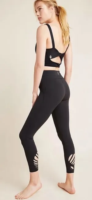 Free People Movement Over the Moon High Wasted Leggings - Black - XS thumbnail 1