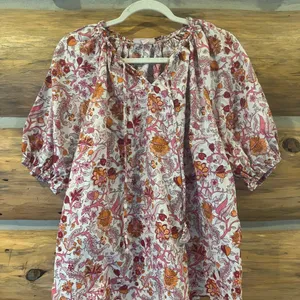 Knox Rose Women's V Neck Short-Sleeve Top Basic U-Shape Hem Elastic Cuffs thumbnail 4