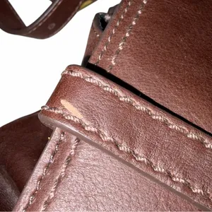 Fossil Brown Leather Willow Crossbody Satchel Bag Purse thumbnail 7