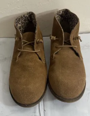 Lucky‎ Brand Asher Suede Lace Up Ankle Bootie Sz 7.5M thumbnail 1