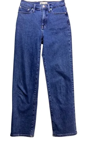 Madewell The Perfect Vintage Straight Jean Women‎ 25 Blue Denim High Rise Denim thumbnail 1