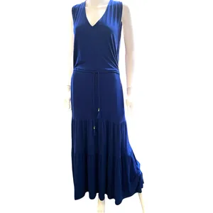 Tommy Bahama Slub Knit Blue Sapphire Maxi Dress Women’s Size Medium thumbnail 4