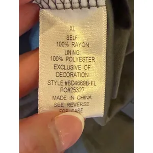 Baltic Born Maxi Dress Women XL Gray Embroidered Tiered Boho Cottagecorre thumbnail 10
