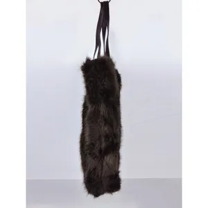 Urban Outfitters Brown Faux Fur Tote Bag Y2K Shoulder Purse Large Fuzzy Grunge thumbnail 2