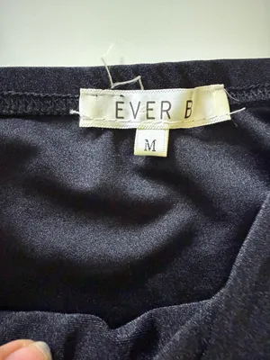 Satin Black Crop Top with silver chain straps Size M thumbnail 4