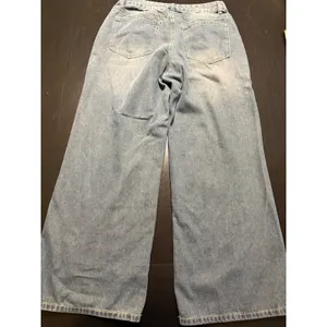Bamboo Women‎ Wide Leg High Rise Light Wash Denim Jeans Size 13/31 Cotton thumbnail 8
