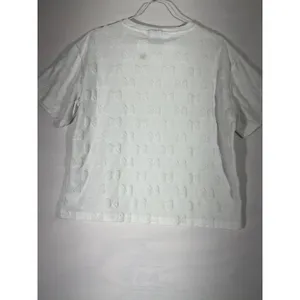 Disney Minnie Mouse Bow Textured T Shirt Womens M White Terry Cloth Short Sleeve thumbnail 3