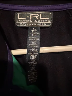 Lauren Ralph Lauren Active Quilted Fleece Jacket XL Vintage Y2K Colorblock thumbnail 4