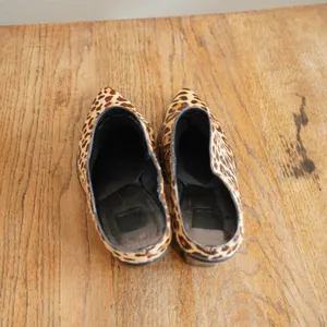 Dolce Vita Leopard Print Calf‎ Hair Mules Pointed Toe Block Heel Shoes Womens 9 thumbnail 3