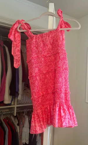 Pink Floral Mini Dress thumbnail 2