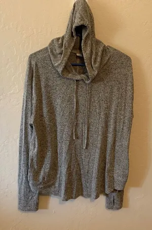 Old Navy Womans Hoodie Gray Pullover Size Large Drawstring thumbnail 1
