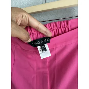 Ming Wang Carmine Rose Pink Wide Leg Pants High Rise Slacks Medium Barbiecore thumbnail 11