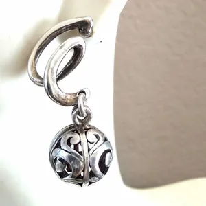 Vintage Sterling Silver Balinese Filigree Sphere Dangle Earrings thumbnail 6