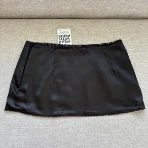 NWT Parke Black Sequin Mini Skirt Small Sparkly Party Night Out Whimsy Goth Glam thumbnail 9