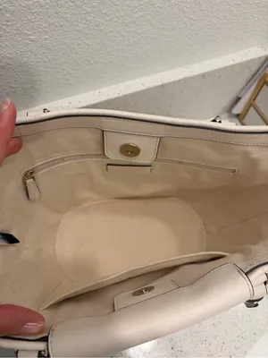 kate spade new york Cruise Women's Medium Striped Straw Tote Bag - Parchment EUC thumbnail 6