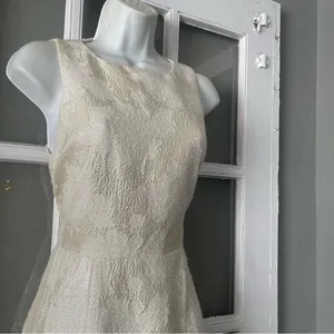 Alice and Olivia Mea Lantern Ivory Sparkling Party Dress thumbnail 8