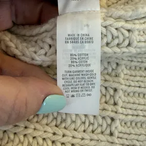 Aerie Cardigan Hoodie Cape Womens XS/S Cream‎ Chunky Button Up Knit Oversized thumbnail 9
