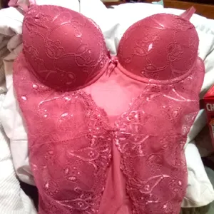 👙 Rene Rofe L Elegant Pink Lace Teddy Lingerie Intimate Intimates Body Bedroom thumbnail 2