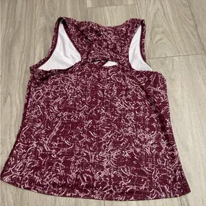Nike Women's Burgundy and White Tank Top thumbnail 3