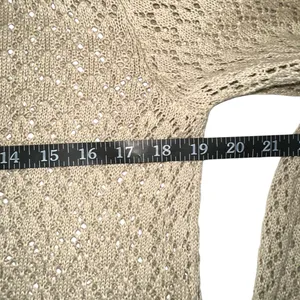 Abercrombie & Fitch Vintage Ramie Cotton Blend Knit Crochet Cardigan LARGE Y2K thumbnail 5