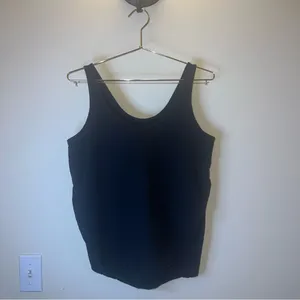 Madewell Black Curved Hem Tank Top with Side Slits‎ - Size Small thumbnail 2