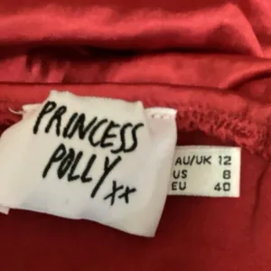 Princess Polly Red Silk Satin Cowl Neck Long Sleeve Mini Shift Slip Dress Size 8 thumbnail 3