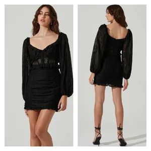 ASTR Black Lace Corset Mini‎ Dress Women's Size S Coquette Date Night thumbnail 2