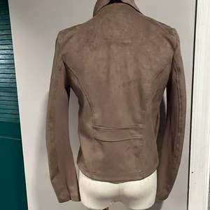 VIGOSS NWOT Elegant Taupe Women's moto Jacket XS thumbnail 6