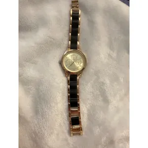 Gold Tone and Black‎ Bracelet Women's Fashion Watch Stainless Steel Back thumbnail 8