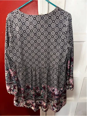 Altar'd State Floral Print Bohemian Babydoll Mini Dress Bridgerton Romantic thumbnail 6