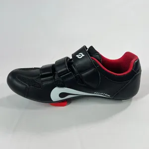 Peloton Cycling Shoes Unisex Size 40 Black Red Hook Loop Ratchet Buckle Cleats thumbnail 9