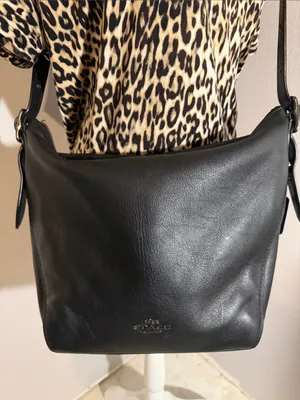 Coach Black Leather Shoulder Hobo Bag thumbnail 2