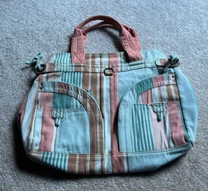 Y2K /coastal /pastel French Connection Canvas Tote Bag FCUK thumbnail 1