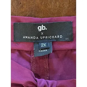 GB X Amanda Uprichard Maroon Gwynnie‎ Bee Long Sleeve Tie Neck Shift Dress 2X thumbnail 8