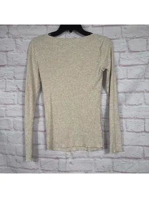 J.Crew Women's Long Sleeve Ribbed Shirt - Size S thumbnail 5