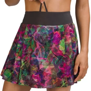Lululemon Side-Pleat High-Rise Tennis Skirt Vivid Floral Tone Multi / Sz4 Skort thumbnail 2