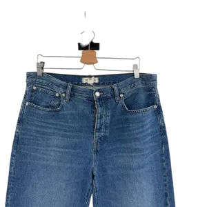 Madewell Low Slung Straight Jeans Palmina Medium Wash Button Fly Size 30‎ thumbnail 4