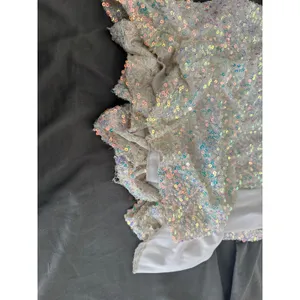 Windsor Y2K style Glam Iridescent Sequin One Shoulder Hoco formal Gown SzXS thumbnail 5