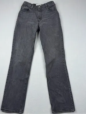 Abercrombie 90s Straight Jeans 26 Long Gray Ultra High Rise 32.5 Inseam thumbnail 1