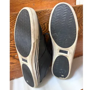 Polo Ralph Lauren Zev Low Black Leather Sneakers Women 11D 00001629 H13 thumbnail 4