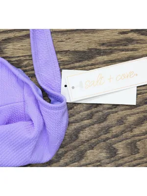 Salt + Cove Juniors Classic Tank One-Piece Swimsuit 807144 Iris Purple Blue XS thumbnail 4