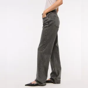 Abercrombie & Fitch Curve Love Low Rise Baggy Jean in Gray Size 27 or 4 Long thumbnail 2