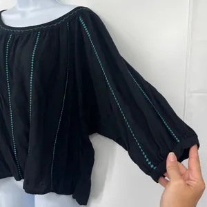 Ariat Western Peasant Blouse Sz S Boho Embroidered Festival Cottage Flowy Ranch thumbnail 5