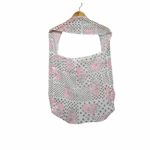 Free People Gauze Tote Bag Boho Floral Reusable Shopper Pink Stars Polka Dot thumbnail 4