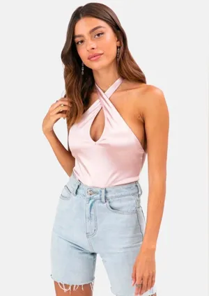 Aroma Jade Halter Bodysuit thumbnail 1