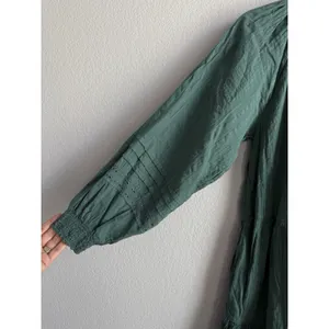Anthropologie Carrie Mini Dress Green Peasant Tiered Tunic Lace Sleeve Sz S Boho thumbnail 7