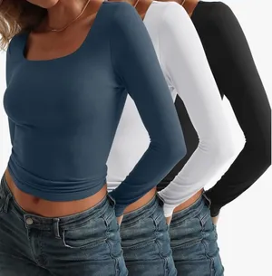 3 Pack Womens Long Sleeve Shirts thumbnail 3