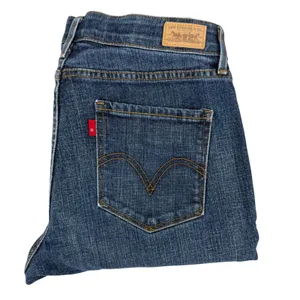 Levi's Straight 525 Jeans Women 29x31 Blue Perfect Waist Mid Rise Minimalist thumbnail 2
