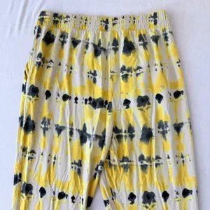 Cabi Atomic Lounger Pants Yellow Tie Dye Ruched Rayon Large‎ thumbnail 7